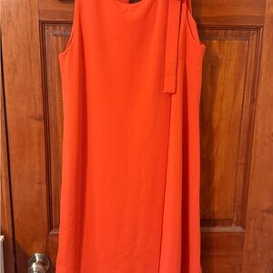 DKNY Sleeveless Orange Shift Dress